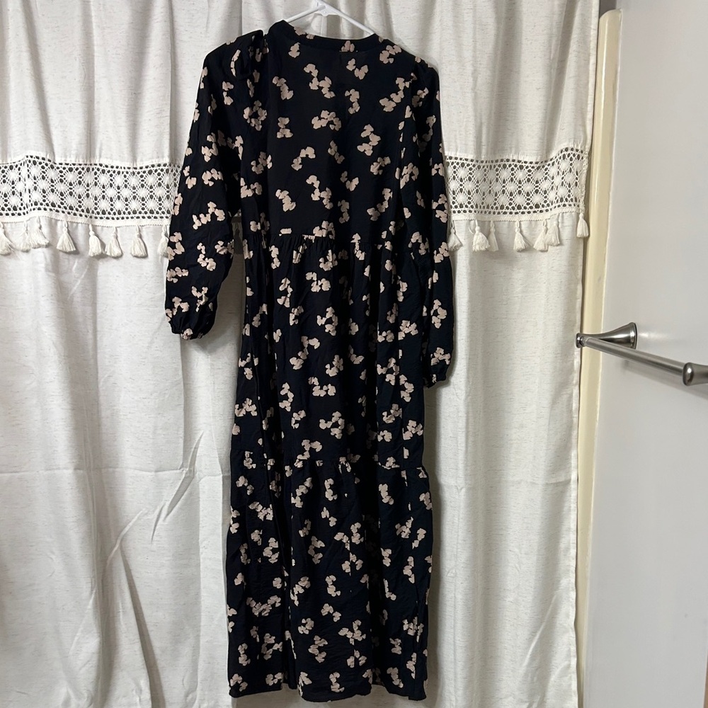 a new day Black Maxi Dress with Light Pink Floral Print - Picture 5 of 5